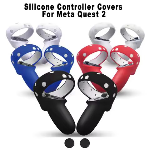 2Pcs Soft Silicone Protective Cover For Oculus/Meta Quest 2 Controllers Case VR Accessories Idea Gift For Quest 2