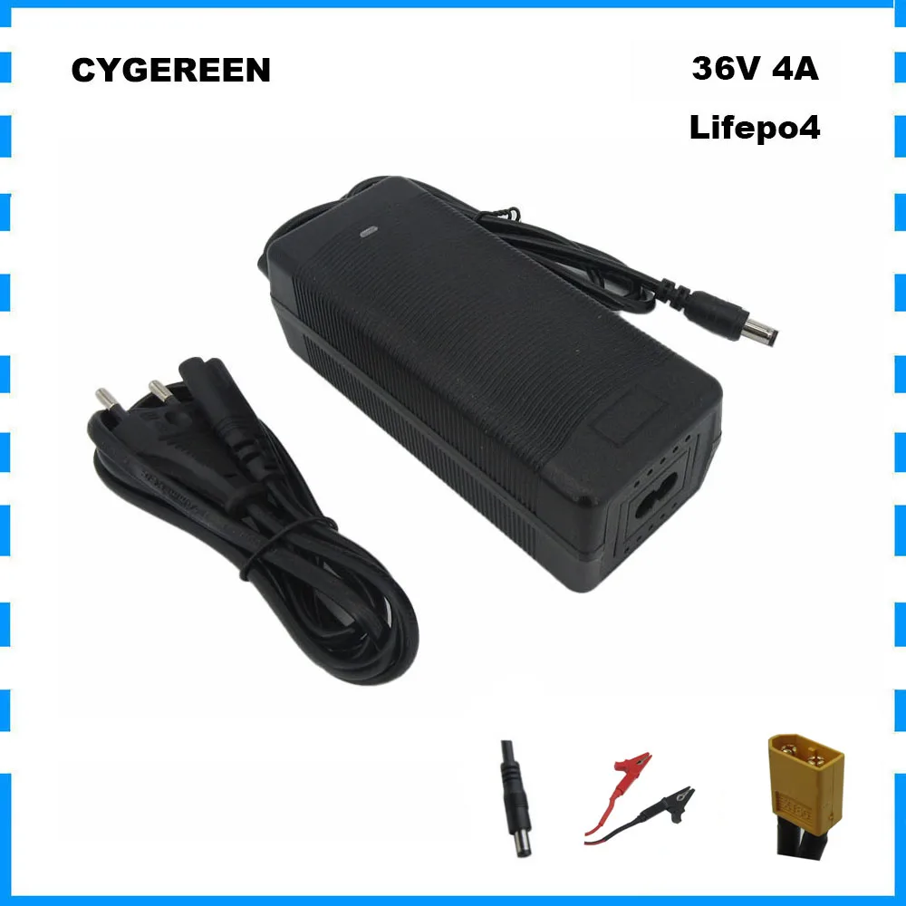 

SJT150E 36V 4A Lifepo4 E-bike Battery Fast Charger 43.8V 4A DC For 12S 36 Volt Iron Phosphate E-Bicycle LFP Charger