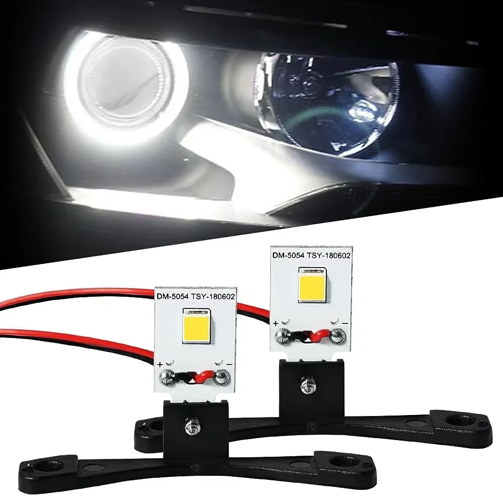 2 قطعة ضوء النهار الجري LED عين الشيطان عين شيطان ل عدسات بروجيكتور Bixenon للمصباح الأمامي لتقوم بها بنفسك أحمر أزرق أخضر DRL تصفيف السيارة