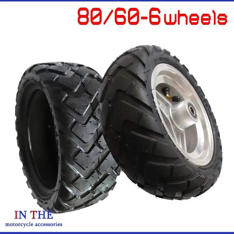 80/60-6 Tubeless Tire With Disc Brake Hub For Curuss R10 FLJ C11/T11 Electric Scooter Bicycle Mini Kibe ATV