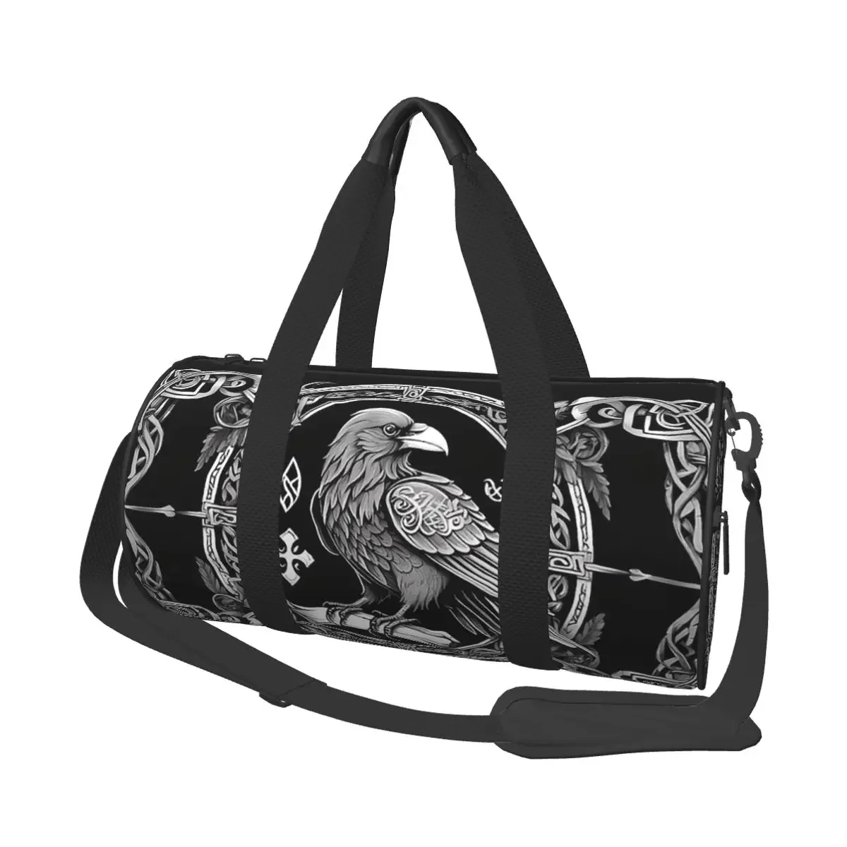 

Yggdrasil Raven Large Duffle Gym Bag Multi-Functional Duffle Travel Bags Handbags Fitness bag