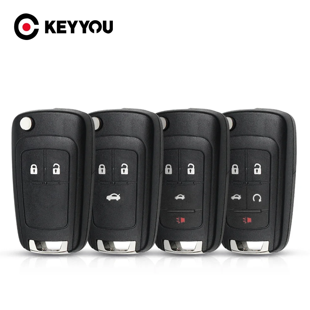 KEYYOU 10PCS Flip Remote Key Shell For Chevrolet Cruze Epica Lova Camaro for OPEL Insignia Astra Mokka Agila Corsa Meriva Signum