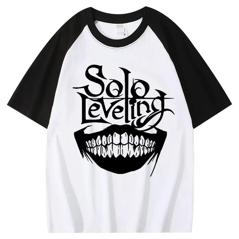Solo Leveling Printed T Shirt for Men Women Classic Korean Tshirt Clothes 2000s Mange Gothic T-shirt Anime Vintage Tees Tops