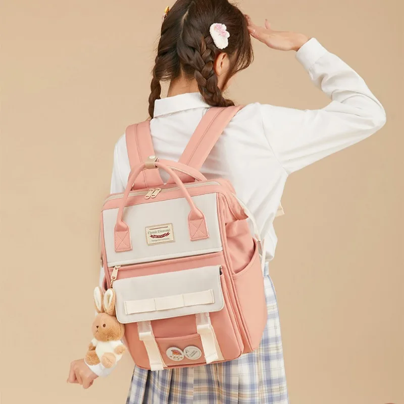 School Bags for Secondary School Students Teen Girls Cute Backpack Laptop Backpack Large Capacity Waterproof Travel Backpacks