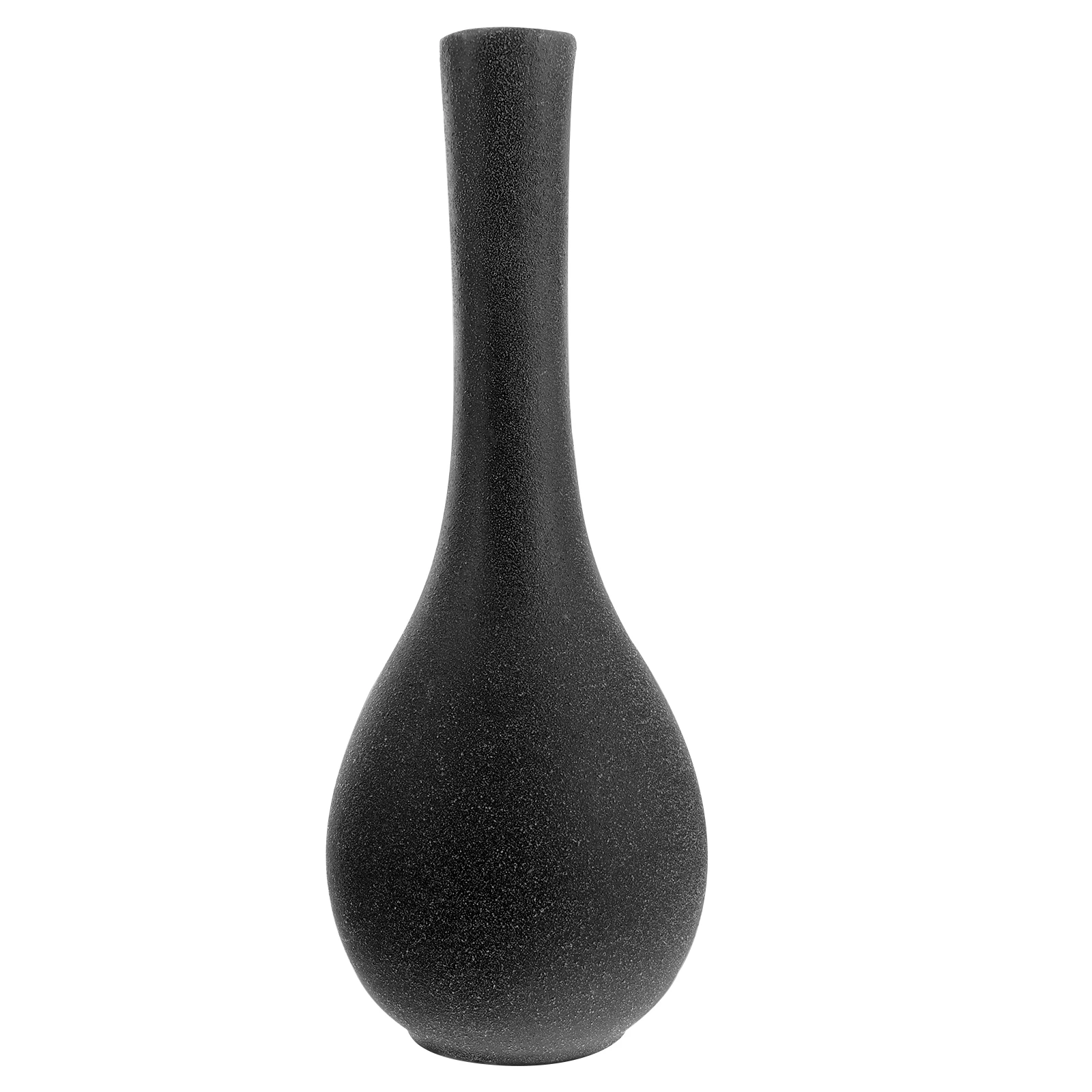 

1Pcs Ceramic Flower Vase Narrow Opening Black Style Home Decoration Flower Arrangement Pot Household Plants