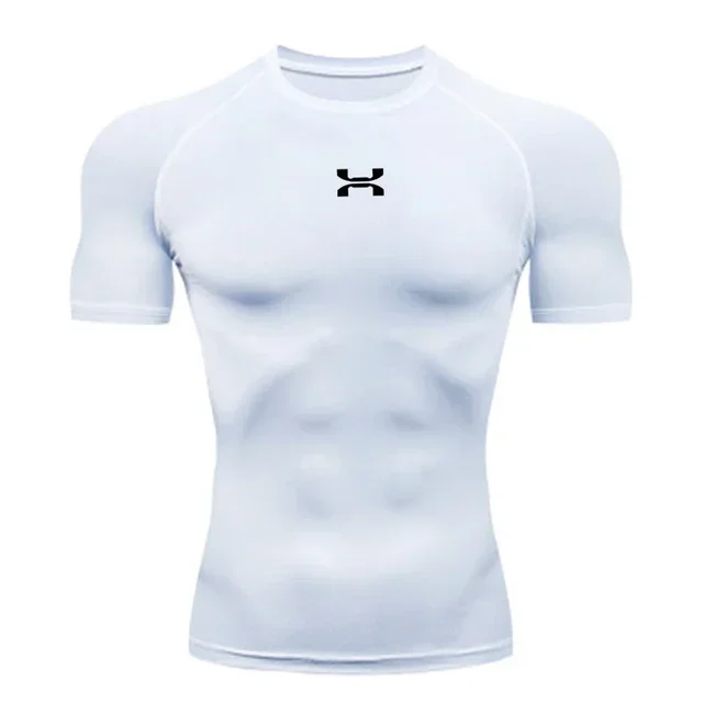 

Dry Fit Men's High Quality MMA Fitness Gym Sports T-Shirt Jogging Running Shirt Compression Breathable Rashguard Comprehensive