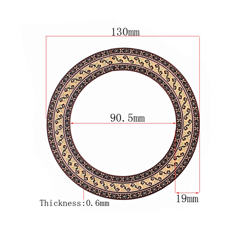 

Curved Strips Guitar Sound Hole Rosette Wood Inlay Decoration Easy Apply Remove Electric Guitar Bass Decal Sticker