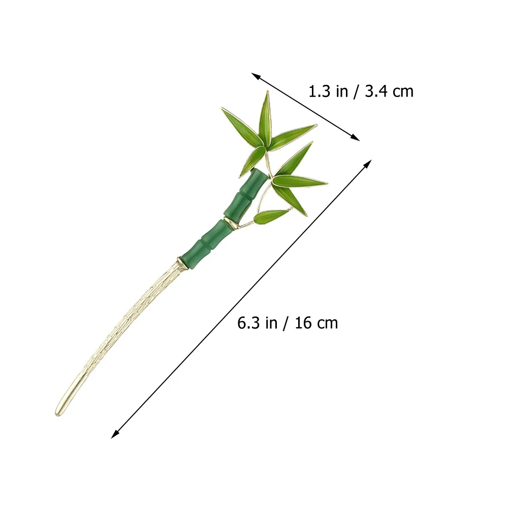 

Bamboo Leaf Hairpin Elegant Chignon Metal French Bun Hair Sticks Pins Smooth Lightweight Long Hair Accessories Daily Wear