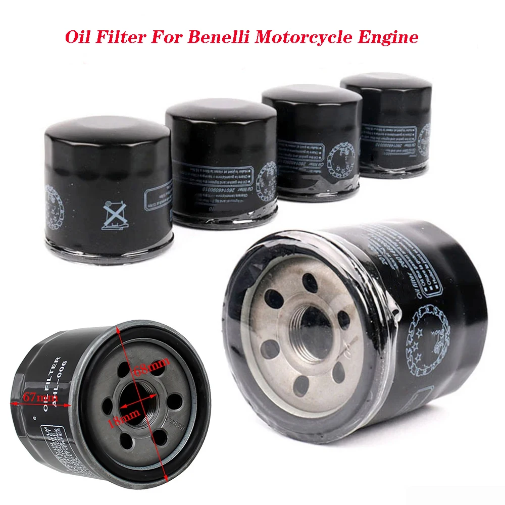 

Motorcycle Oil Filter for Benelli Cleaner 502c BJ300 BJ500 BJ600 TRK 502 Leoncino500 BN600 TNT600 Motorcycle Accessories