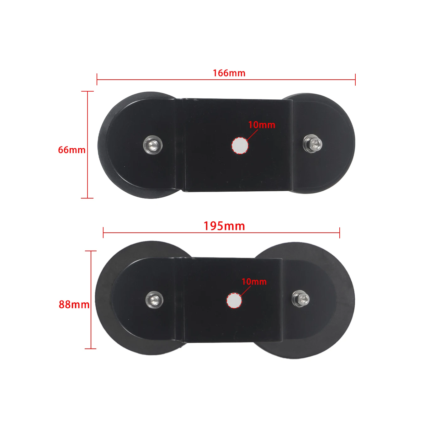 2PCS D66mm D88mm Dual Magnet Basis Gummi Halterung Magnetische Montage M10 Schraube Loch für Kamera Licht Telefon Halter Monitor display – Detail 3