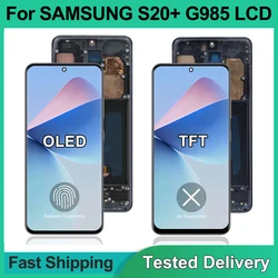 AMOLED For Samsung S20 Plus LCD G985F G986F Display Touch Screen With Frame For Samsung S20+ G985 SM-G985F Display Replacement