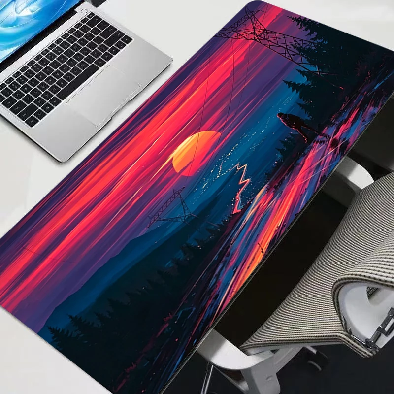 Mouse Pad city nightscape Gaming Accessories PC Gamer alfombrilla xxl Computer Desk Mat Laptop Varmilo Keyboard Mousepad