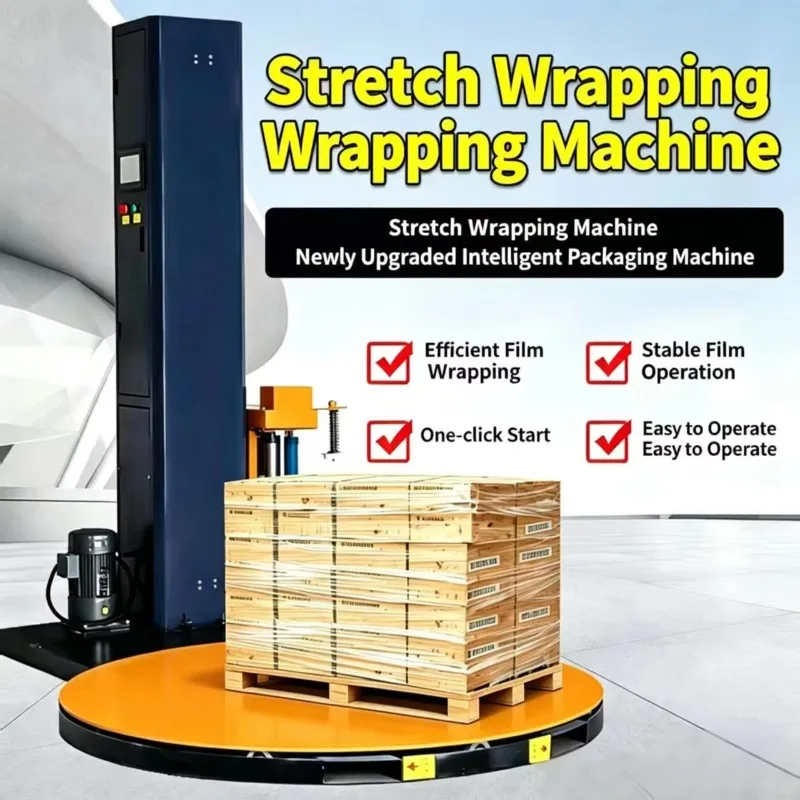 Plastic Wrapping Film Packaging Machine Multi Purpose Stretch Wrap Equipment Cargo Packaging Pallet Wrapping Machine with Scales