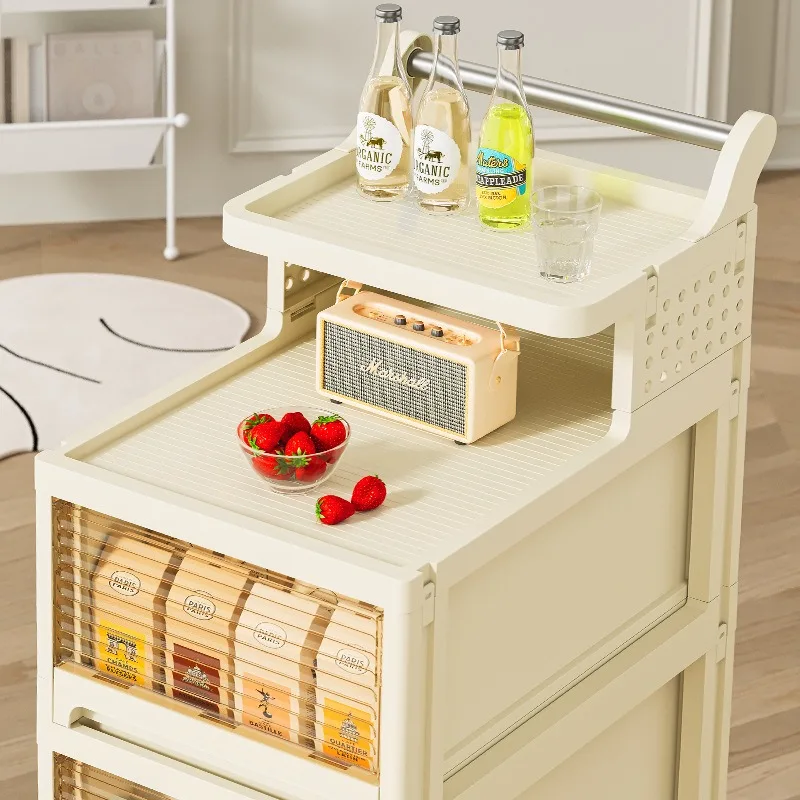 trolley rack, living room storage cabinet, sundries trolley, simple folding sofa, household mobile drawer type