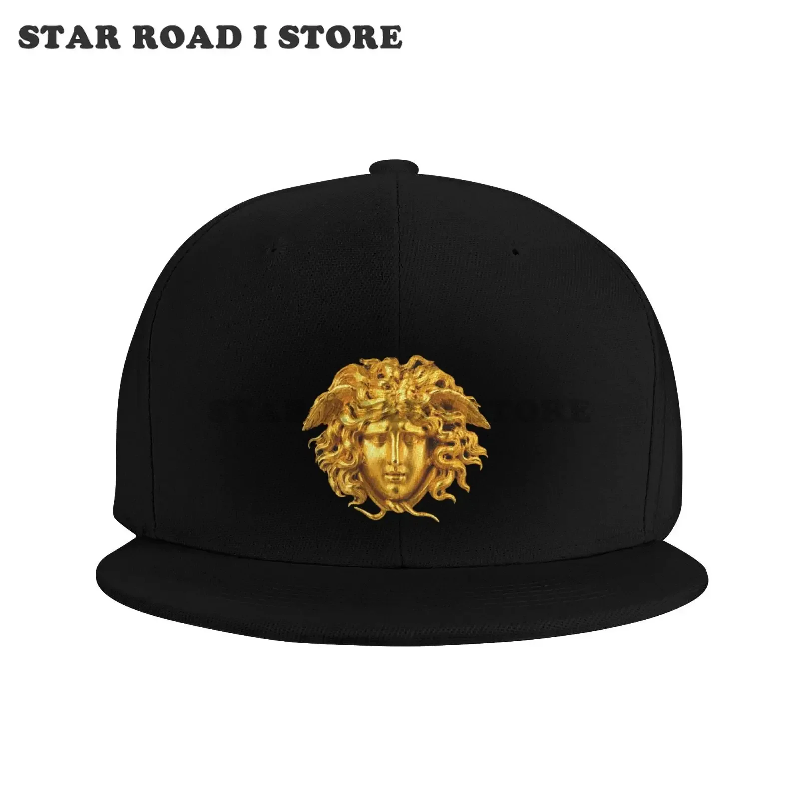 Elegant And Chic French Golden Haired Baseball Caps Adult Sun Caps Mythological Greek Medusa Hats Adjustable Polyester Golf Hats