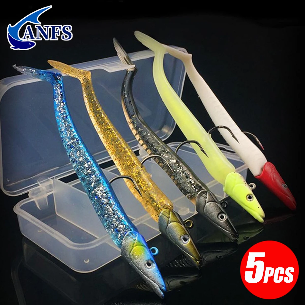 5 szt. Miękka przynęta wędkarska 10g/11cm Woblery Sztuczna przynęta z łyżką Jig Fishing Tackle