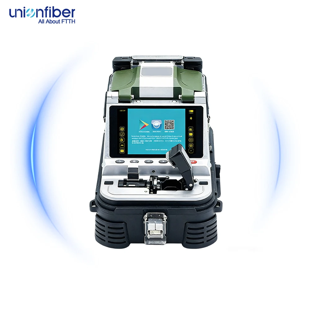 Unionfiber Best Price AI-30 Fusion Splicer 6 Motors Automatic Core Alignment Ftth Fiber Splicing Machine with Fiber Cleaver