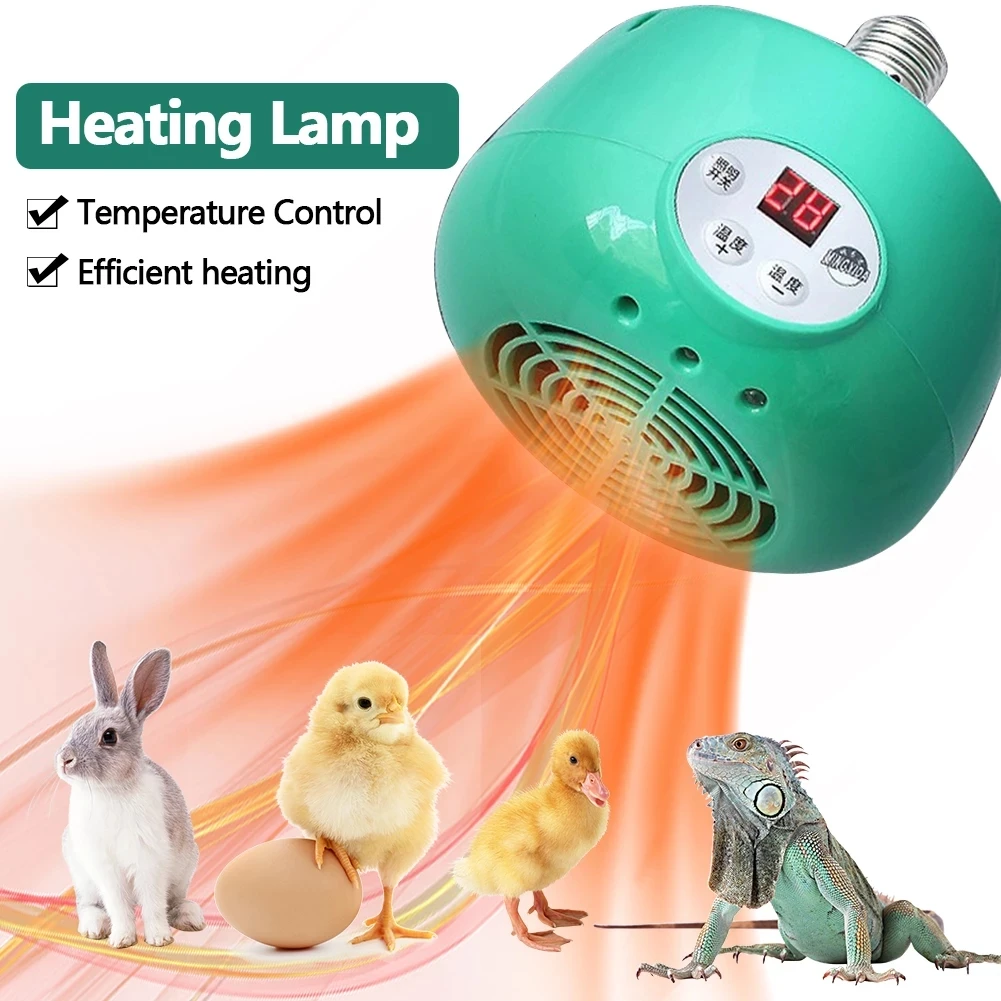 สัตว์เลี้ยงโคมไฟความร้อนสัตว์ WARM Light ไก่ Thermostatic อุณหภูมิเครื่องทําความร้อนกล่องสัตว์เลื้อยคลานโคมไฟความร้อน 220V 300W