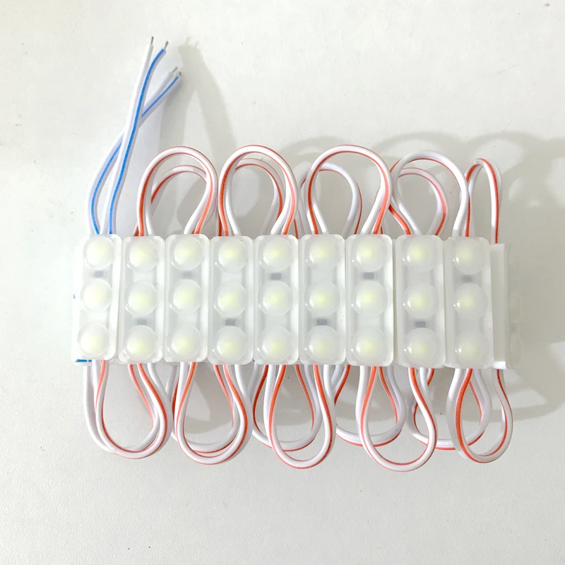 20pcs DC 12V LED Module 2835 6500k White SMD Modules with Lens 3010 Backlight Waterproof IP67 Sign Lighting Cool White