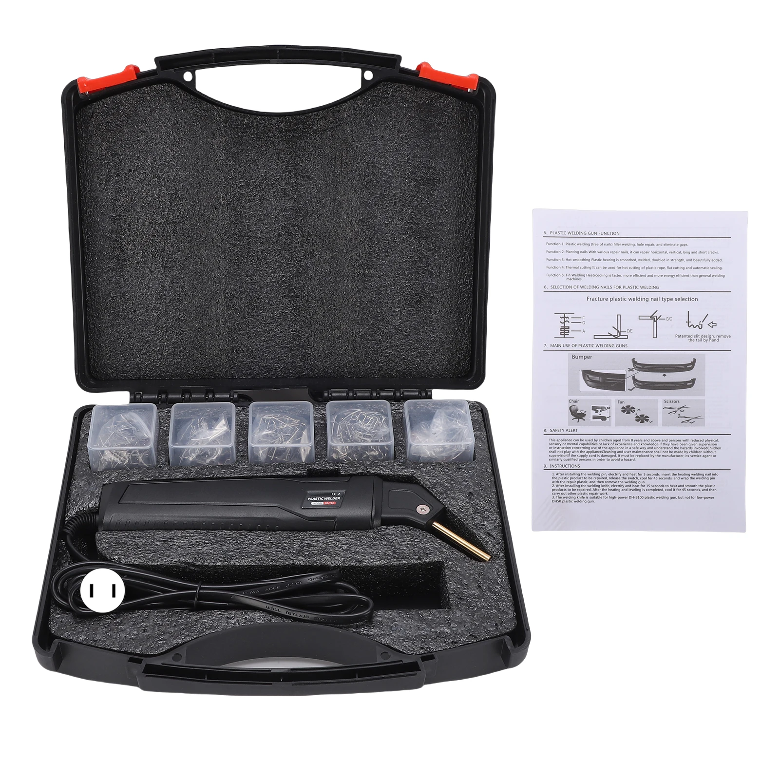 

Plastic Welding Kit 5-In-1 Welder with Heat Cutting Shaping Tools for Home Automotive Bumper Repairing Plastic Welding Kit