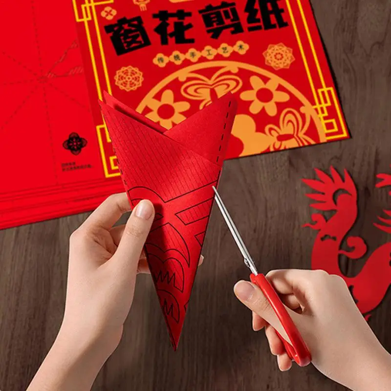 Corte de papel tradicional chinês, Early Learning Development Toy, Cortes De Papel Artesanal, Janela removível