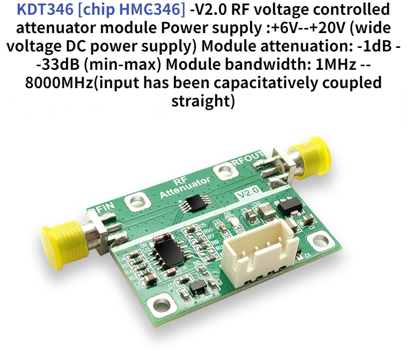 

HMC346 Module Broadband Voltage Controlled Attenuator Linear Attenuator High Precision Attenuator