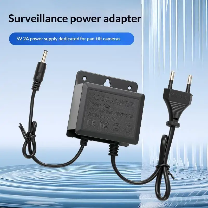 Waterproof Surveillance Camera Power Adapter DC5V2A EU US Plug for Home Outdoor AHD Security Camera System