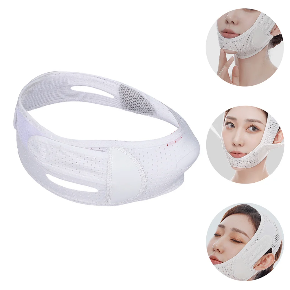 1 قطعة رباط شد الوجه على شكل حزام V لرفع الذقن وتقليل الذقن المزدوج وتحسين مرونة البشرة