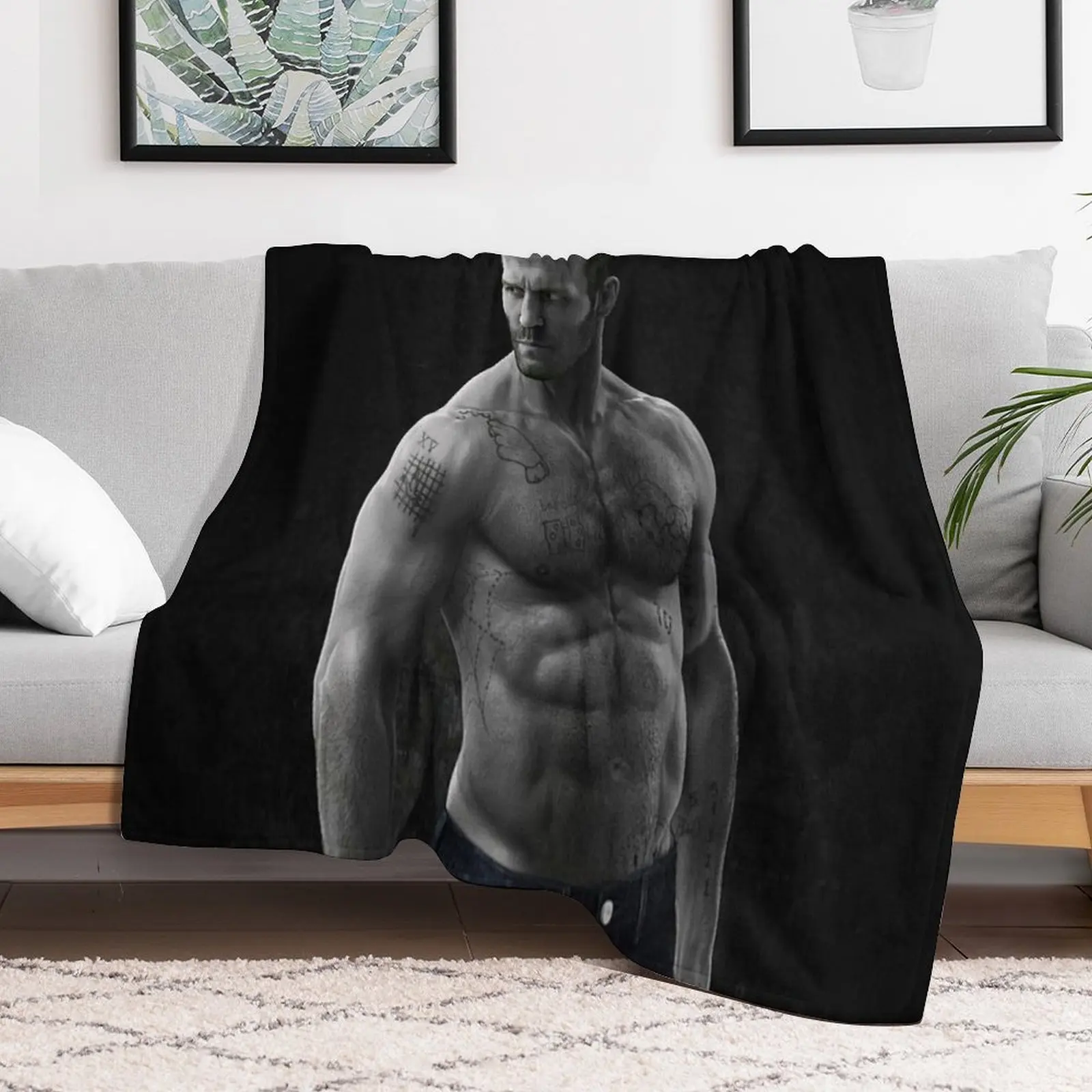 

jason statham Throw Blanket Tourist Flannel Fabric Sofa Throw Bed Fashionable Blankets
