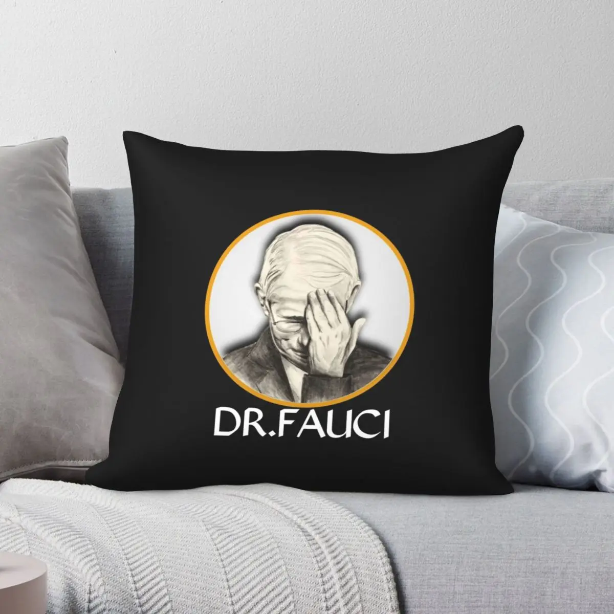 

Dr Fauci Square Pillowcase Polyester Linen Velvet Printed Zip Decor Pillow Case Sofa Cushion Cover 18"