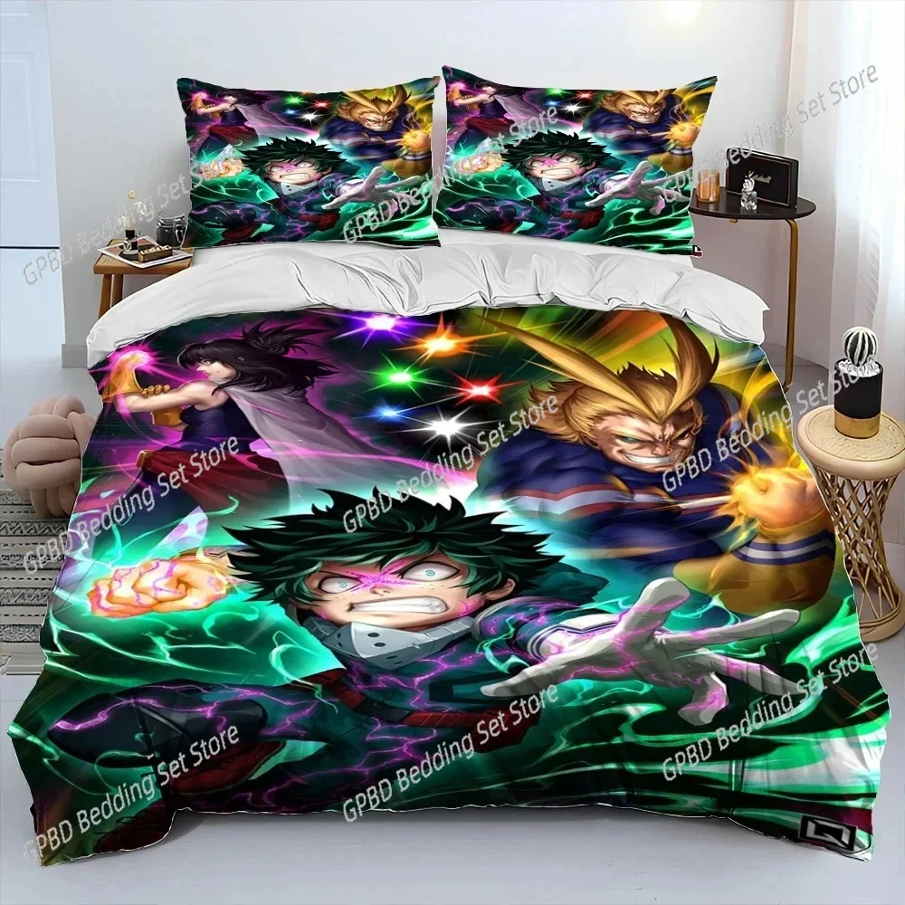 Anime My Hero Academia Izuku Deku Bedding Set Single Twin Double Queen King Cal King Size Bed Linen Set