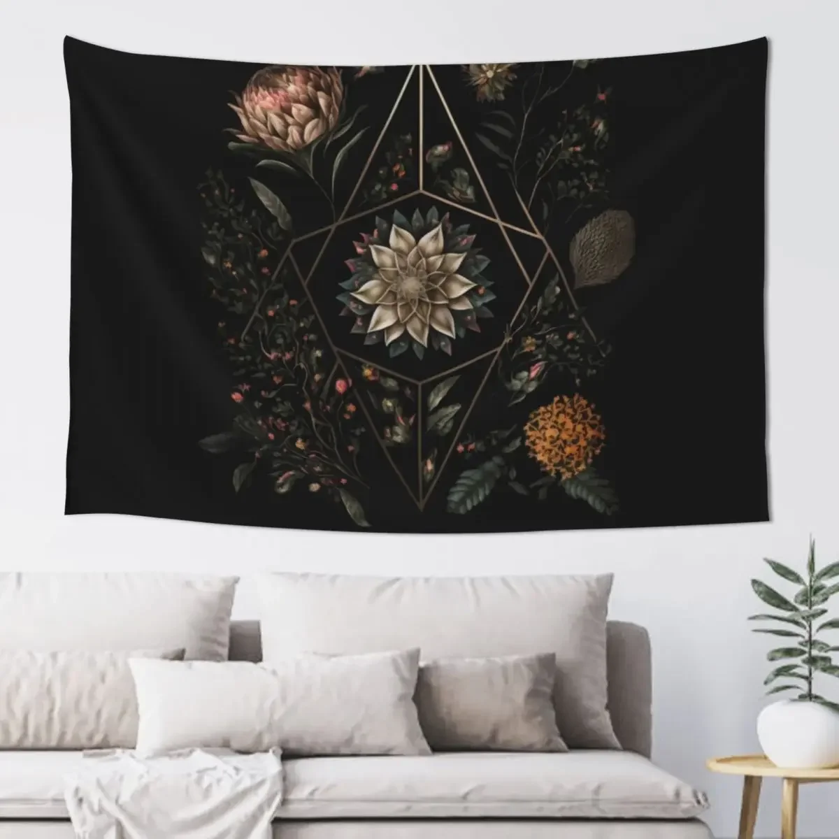 

Sacred Geometry Wicca Botanical Tapestry Wall Decor Hanging Home And Comfort Decor Room Decor Korean Style Tapestry