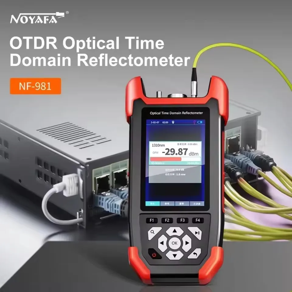 

NOYAFA NF-981 OTDR оптоволоконный детектор неисправностей, измеритель оптической мощности для OPM VFL OLS, карта событий, Ethernet-волокно, тестер кабеля 10–60 км