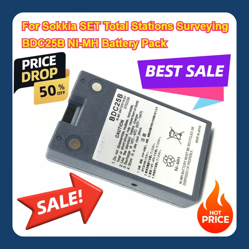 For Sokkia SET Total Stations Surveying BDC25B NI-MH Battery Pack