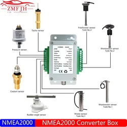 Custom NMEA2000 Adapter Connector NMEA 2000 Engine Converter Water Fuel Level Sensor Water Temp Sensor Tacho Sensor Oil Pressure