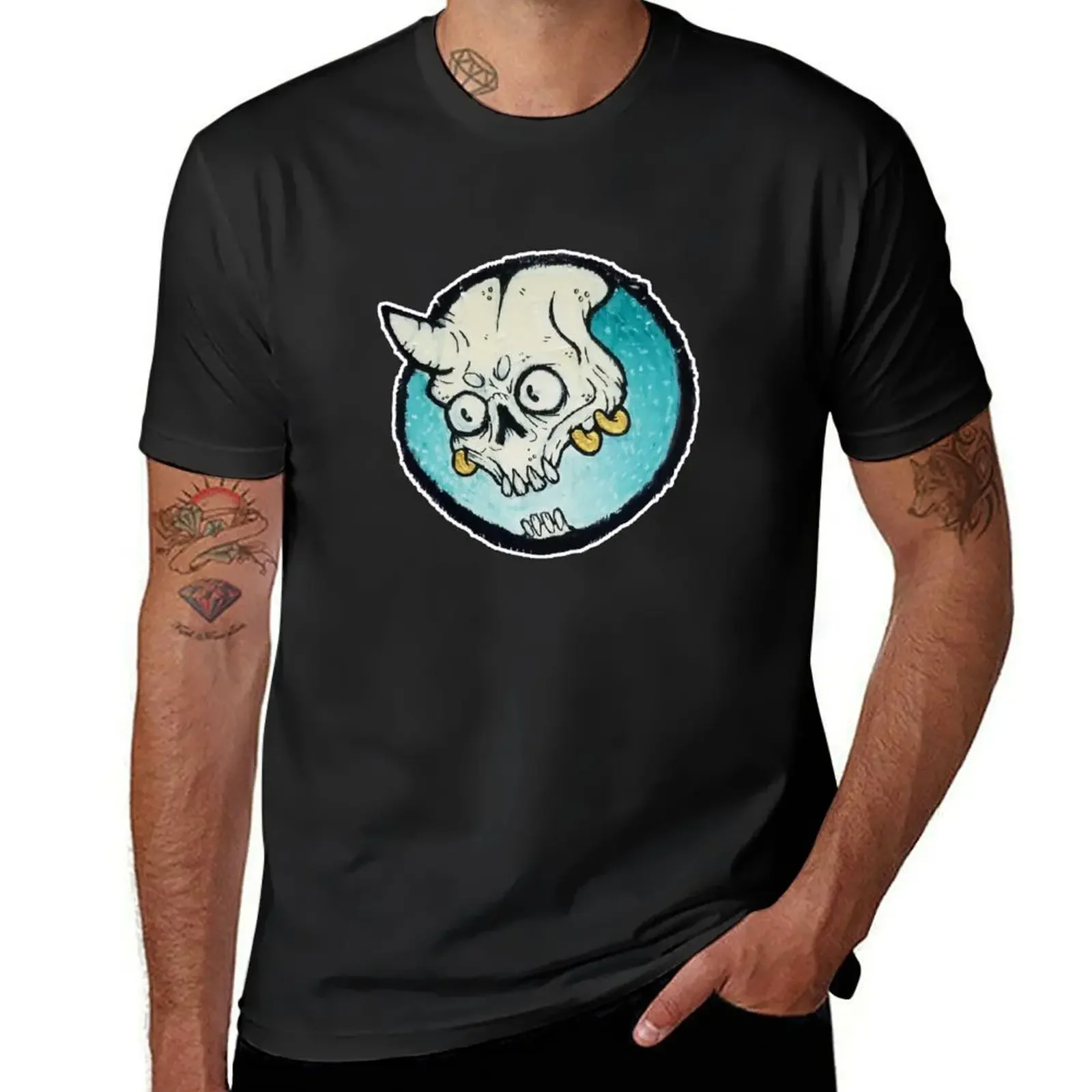

Turquoise Devil Bones T-Shirt custom shirt customs blacks mens t shirts casual stylish