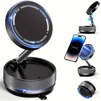 Vacuum Magnetic Car Phone Holder 360° Adjustable Vacuum Suction Cup Phone Mount Magnetic Foldable Phone Mount for Smooth Surface