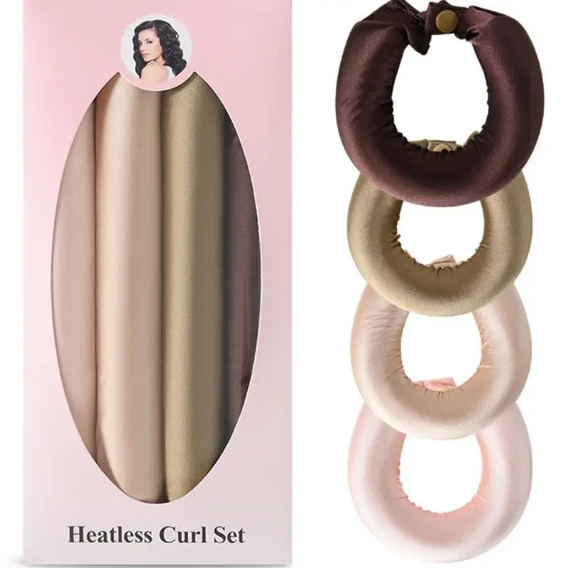 تجعيد الشعر بدون حرارة للشعر الطويل قضيب تجعيد بكرات بدون حرارة بكرو عقال تجعيد الشعر 4 قطعة قضبان مرنة بكرات شعر طويلة لا حرارة