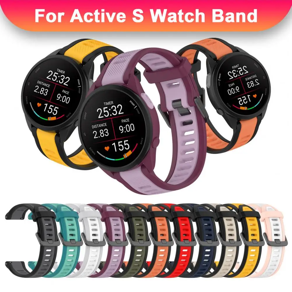 Силиконовый ремешок для наручных часов, водонепроницаемый Универсальный сменный ремешок для часов Forerunner 265S/ Forerunner 255S/CAME 2S
