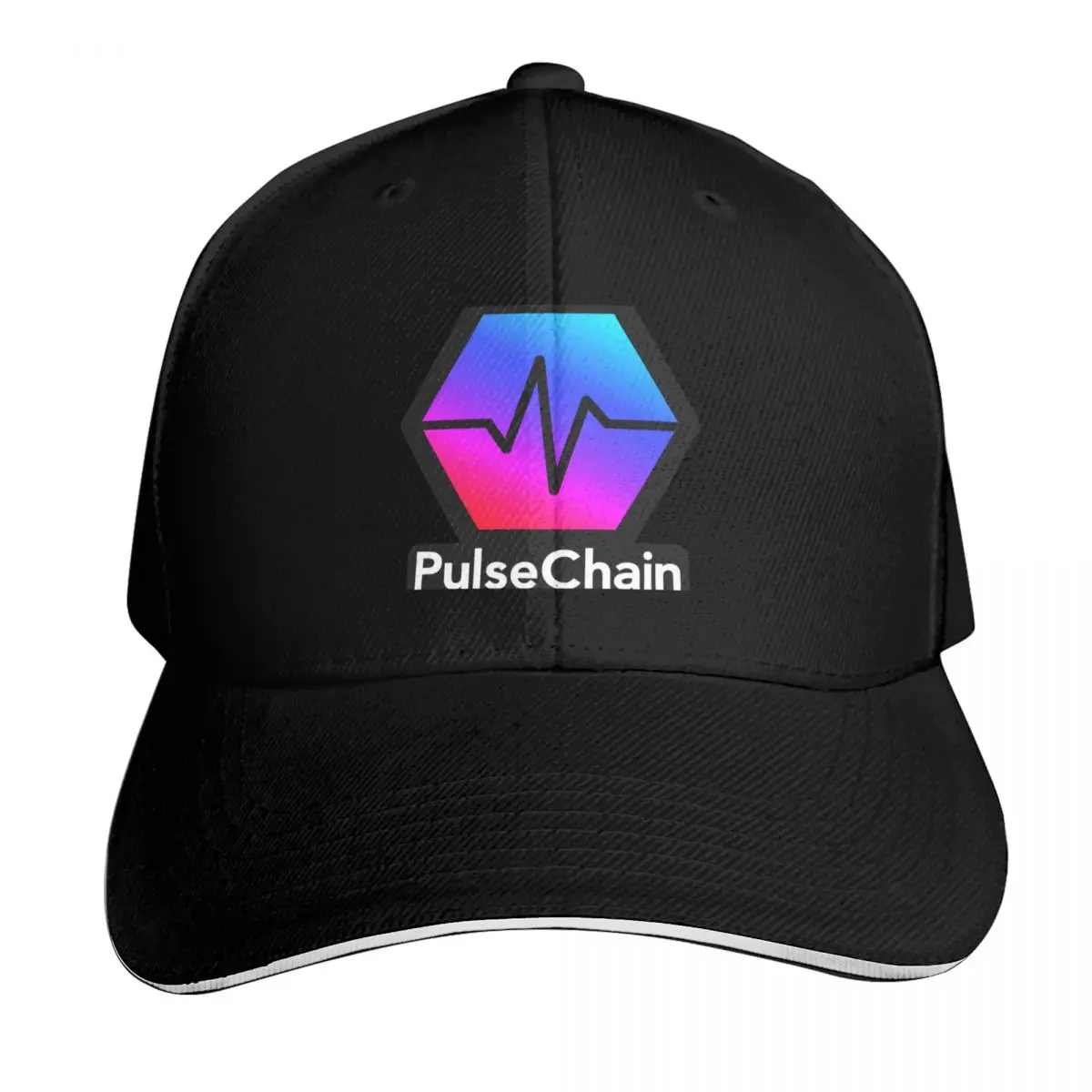 Copy of Pulse Chain Crypto Currency Logo Black and White Baseball Cap Men Women Casual Summer Sport Sun Cap