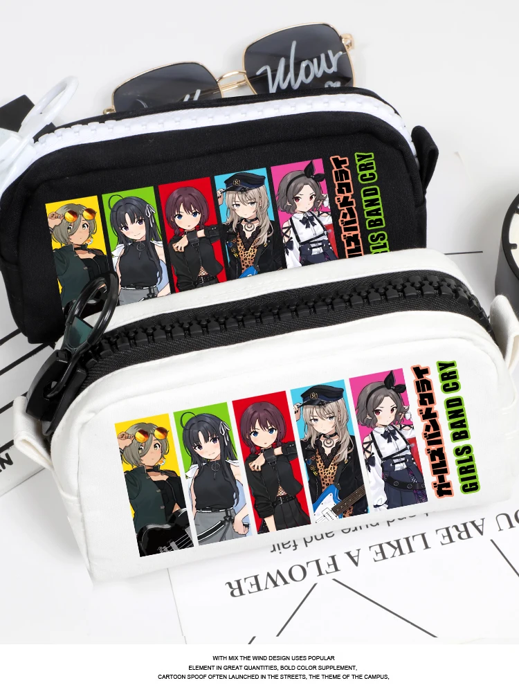 

Anime GIRLS BAND CRY NINA ISERI MOMOKA KAWARAGI Pencil Case Cosplay Pen Bag Student Pencil Box Cartoon Cosmetic Storage Bag 2024