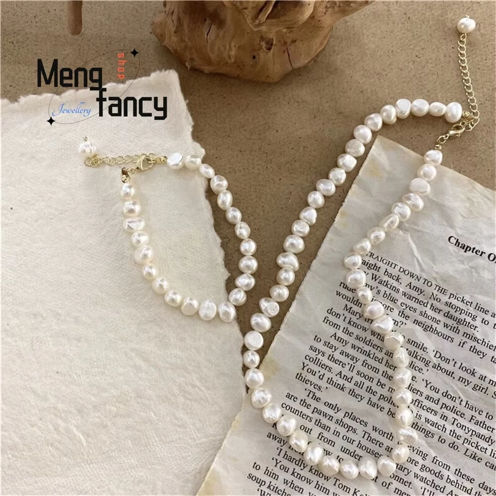 Freshwater Pearl Necklace, Baroque Pearl Necklace, Female Fashion Blogger, Internet-Famous Pearl Bracelet, Exquisite Necklace Se