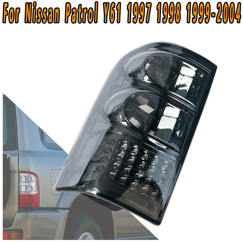 For Nissan Patrol Y61 1997 1998 1999 2000-2004 Smoked Black Taillight Turning Flashing Light Brake Light Driving Signal Light