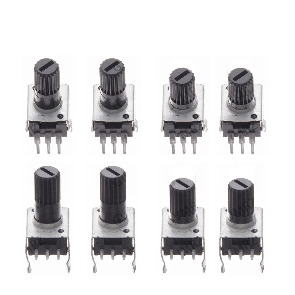 10PCS 3P 1K  2K 5K 12.5mm RV09 Vertical/Horizontal 7.5mm 12.5mm Shaft 100K Adjustable Resistor 3P Seal Rotary Potentiometer 7.5