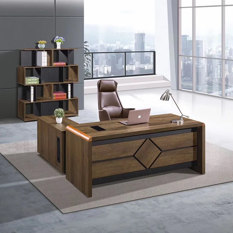 High Quality Hote Modern Adjustable Executive Office Cabinet Luxury Classic Desk European Style