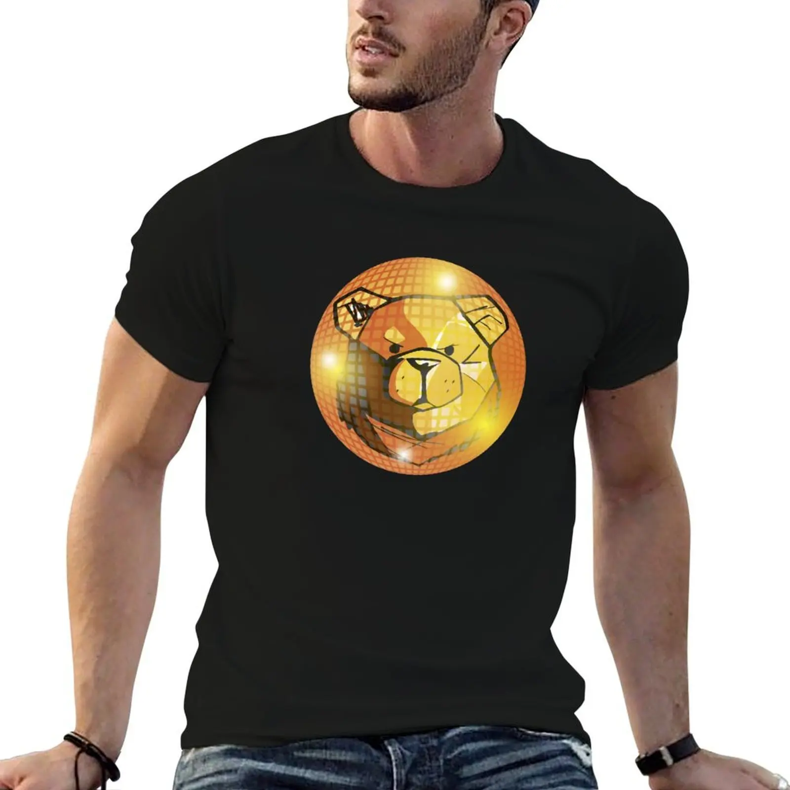 

ROBUST Bear Disco Ball 1 T-Shirt t shirt men 100% cotton luxury brand funny t shirts man T-Shirt