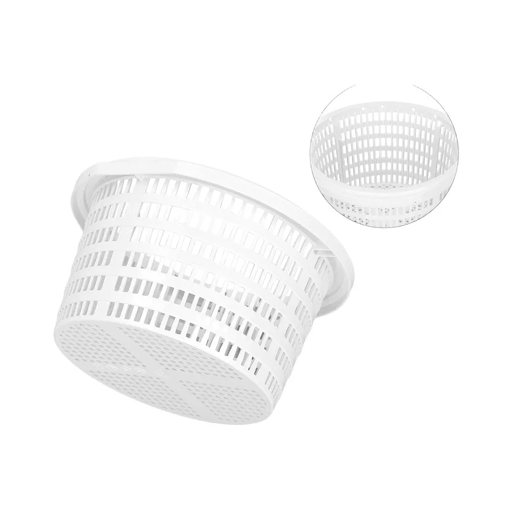 18cm Pool Skimmer Basket for Swimming Pool Filter Replacement ABS Material 7.1 x 7.5 x 3.9 Inches White 1 or 2 pcs