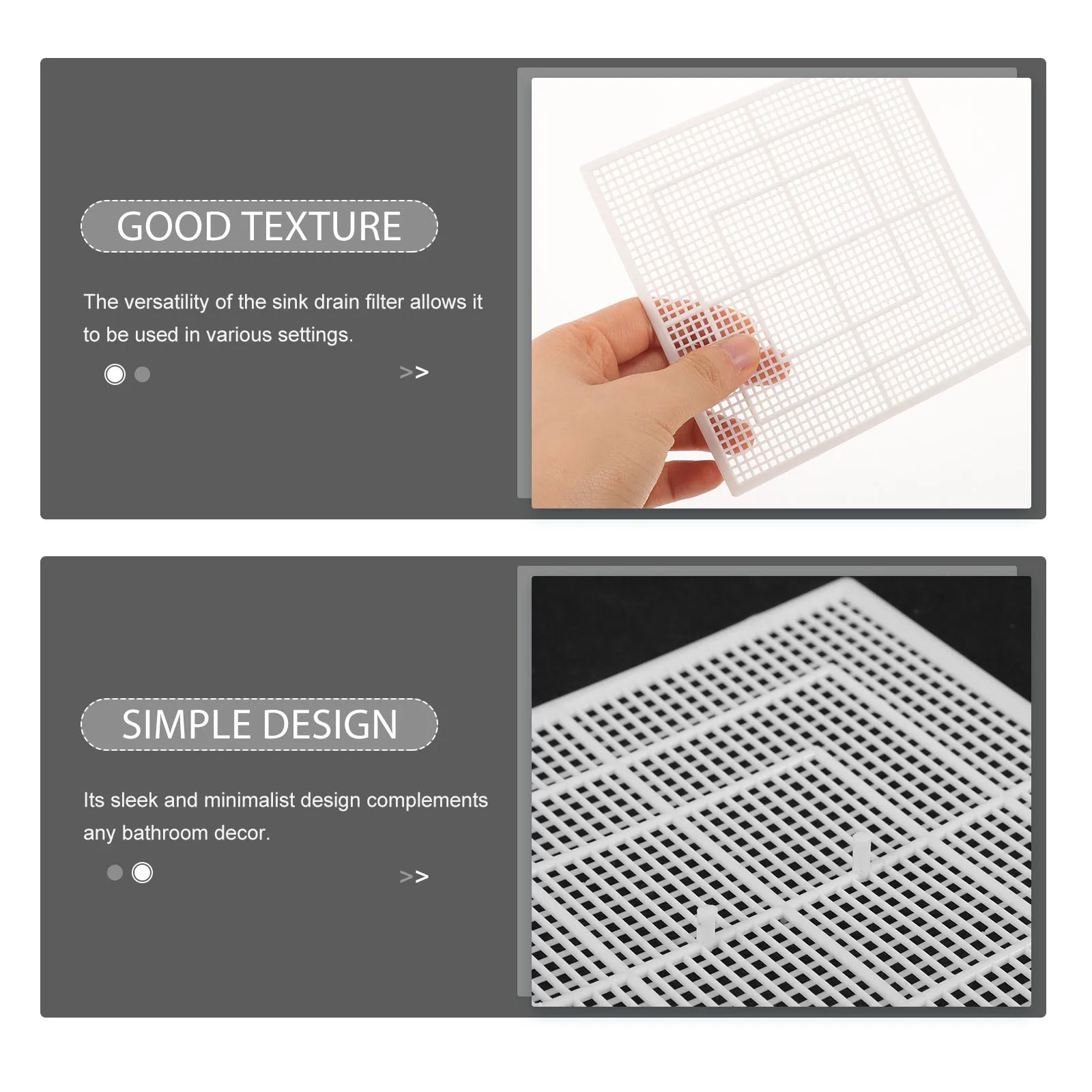 

2pcs Cuttable Cover For Floor Shower Bathroom Kitchen Mesh Filter Hair Bathroom Floor Drain Cover Catcher Drain Strainer