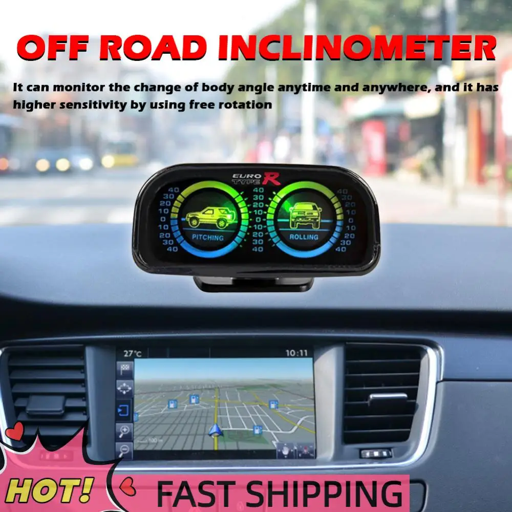 

Digital Speed Slope Meter with Backlight Car Compass LED Inclinometer Compass Balance Level Slope Gauge Off Road 4x4 Accessories