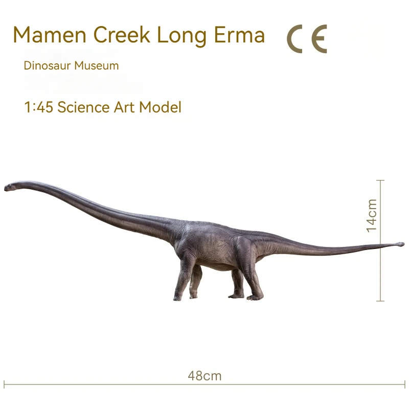 

48cm Jurassic Dinosaur Model Large Mamenchisaurus Erma Dinosaur Museum 1:45 Science And Art Collection Model Holiday Gift